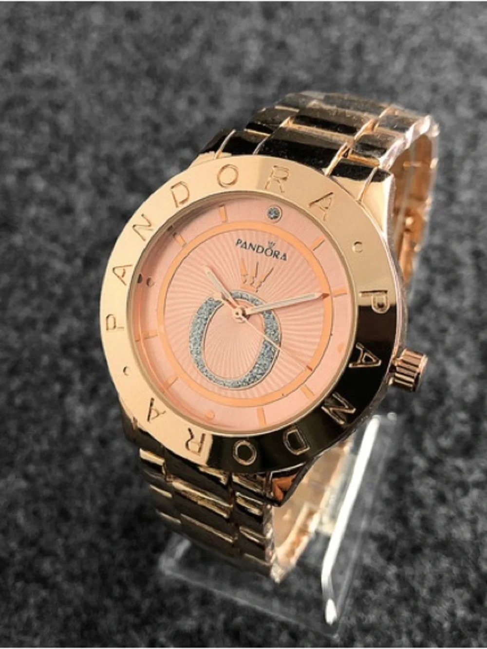 Pandora Rose Gold Pink Dial Bracelet Watch